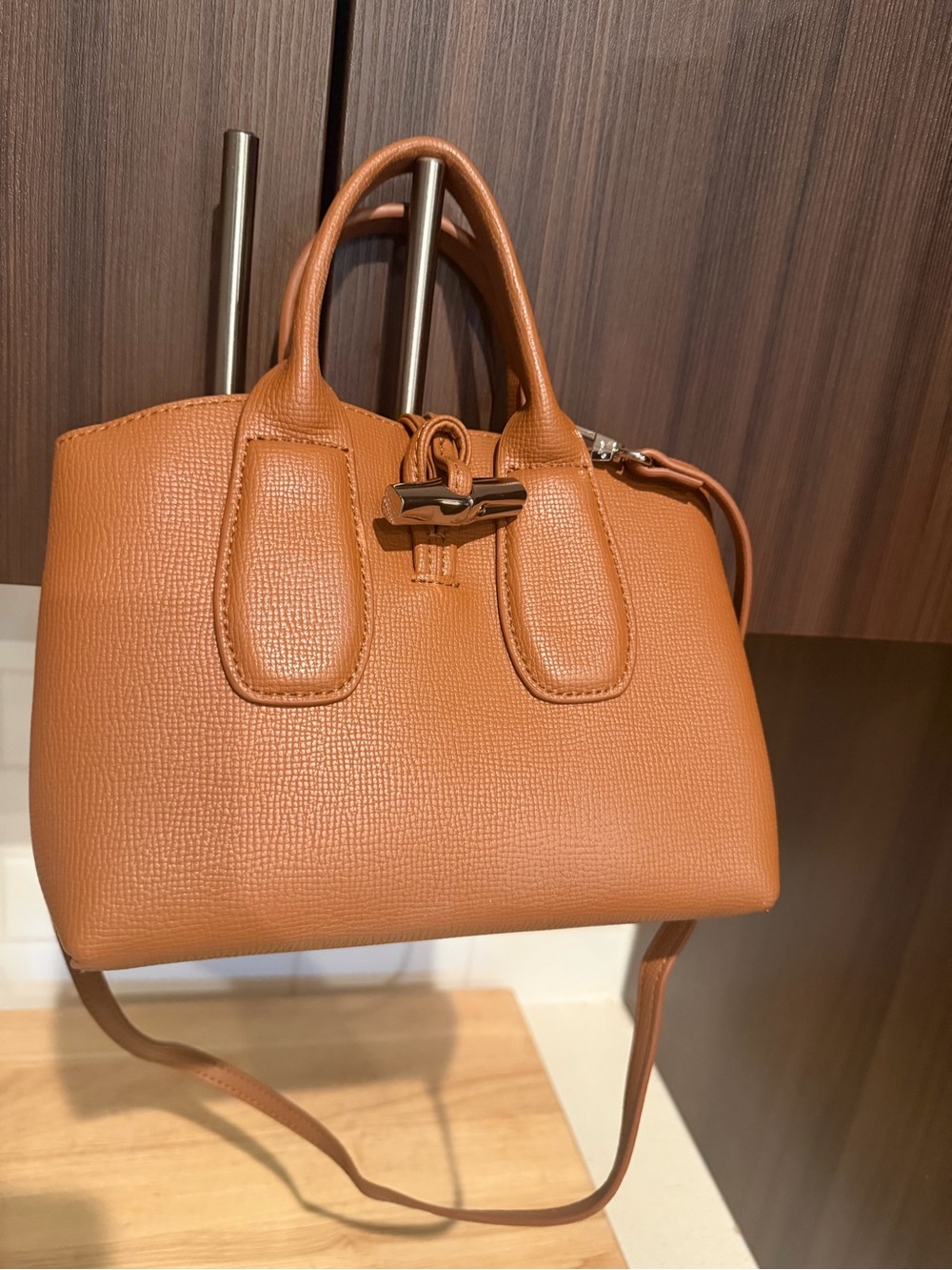 Longchamp Roseau leather handbag - Picture 10 of 10